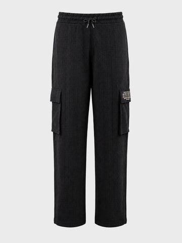 Men's Black Relaxed Fit Solid Casual Joggers