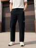 Men's Black Relaxed Fit Solid Casual Joggers