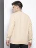 Men's Beige Relaxed Fit Textured Street Sweatshirt