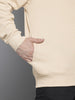 Men's Beige Relaxed Fit Textured Street Sweatshirt