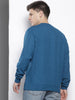 Men's Blue Relaxed Fit Textured Street Sweatshirt