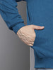 Men's Blue Relaxed Fit Textured Street Sweatshirt