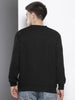 Men's Black Relaxed Fit Textured Street Sweatshirt