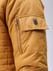 Men's Mustard Slim Fit Solid Hooded Jacket