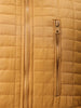 Men's Mustard Slim Fit Solid Hooded Jacket