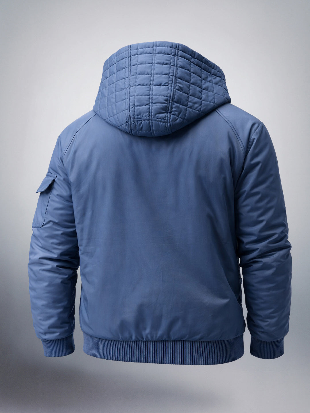 Men's Airforce Blue Slim Fit Solid Casual Jacket