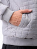Men's Grey Slim Fit Solid Hooded Jacket