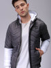 Men's Slim Fit Colourblocked Hooded Puffer Jacket