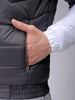 Men's Slim Fit Colourblocked Hooded Puffer Jacket
