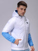 Men's Slim Fit Colourblocked Hooded Puffer Jacket