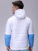Men's Slim Fit Colourblocked Hooded Puffer Jacket