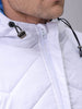 Men's Slim Fit Colourblocked Hooded Puffer Jacket