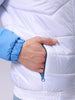 Men's Slim Fit Colourblocked Hooded Puffer Jacket