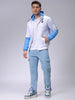 Men's Slim Fit Colourblocked Hooded Puffer Jacket