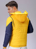 Men's Slim Fit Mix & Match Hooded Puffer Jacket