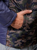 Men's Navy Blue Slim Fit Camouflage Jacket