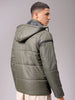 Men's Green Slim Fit Camouflage Jacket