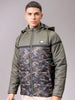 Men's Green Slim Fit Camouflage Jacket