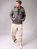 Men's Green Slim Fit Camouflage Jacket