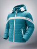 Men's Green Slim Fit Colourblocked Casual Jacket