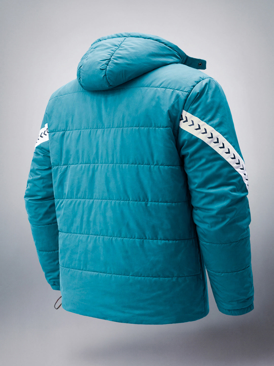 Men's Green Slim Fit Colourblocked Casual Jacket