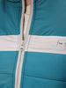 Men's Slim Fit Colourblocked Hooded Puffer Jacket