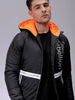 Men's Slim Fit Colourblocked Hooded Puffer Jacket