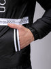 Men's Slim Fit Colourblocked Hooded Puffer Jacket