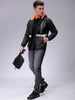 Men's Slim Fit Colourblocked Hooded Puffer Jacket