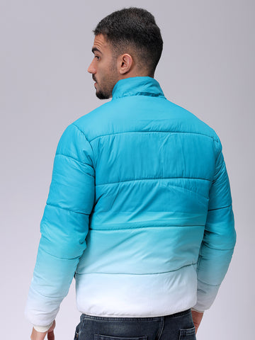 Men's Green Slim Fit Ombre Jacket