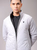 Men's Black Slim Fit Solid Reversible Jacket