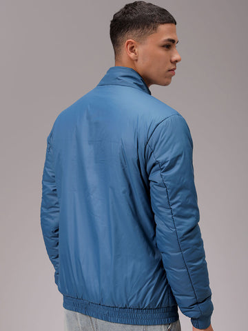 Men's Lavender Slim Fit Solid Jacket
