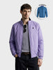 Men's Purple Slim Fit Solid Casual Jacket