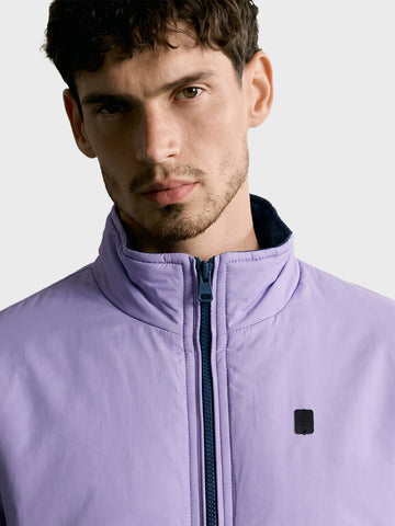Men's Purple Slim Fit Solid Casual Jacket