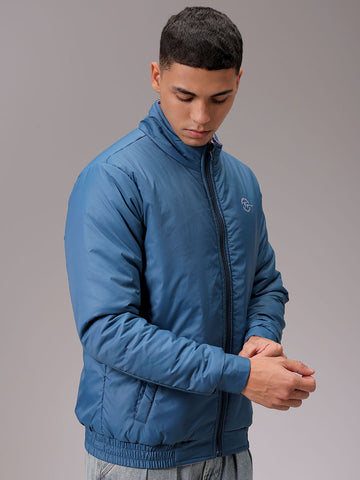 Men's Lavender Slim Fit Solid Jacket