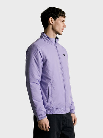 Men's Purple Slim Fit Solid Casual Jacket