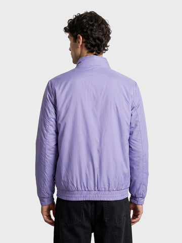 Men's Purple Slim Fit Solid Casual Jacket