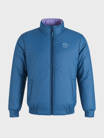 Men's Purple Slim Fit Solid Casual Jacket