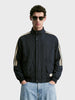 Men's Black Slim Fit Solid Casual Jacket