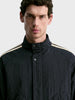 Men's Black Slim Fit Solid Casual Jacket