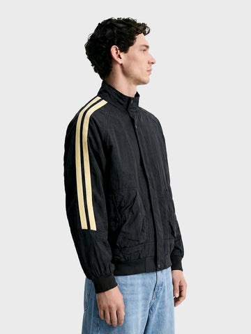 Men's Black Slim Fit Solid Casual Jacket