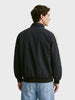 Men's Black Slim Fit Solid Casual Jacket