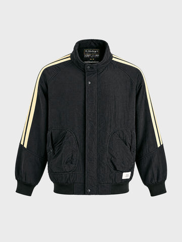 Men's Black Slim Fit Solid Casual Jacket