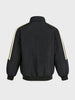 Men's Black Slim Fit Solid Casual Jacket