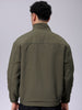 Men's Slim Fit Solid Zipperper Quilted Jacket