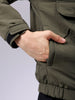 Men's Slim Fit Solid Zipperper Quilted Jacket