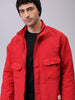 Men's Slim Fit Solid Zipperper Quilted Jacket
