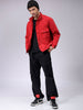 Men's Slim Fit Solid Zipperper Quilted Jacket