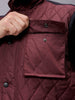 Men's Slim Fit Solid High Neck Puffer Jacket