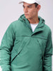Men's Green Slim Fit Solid Hooded Jacket